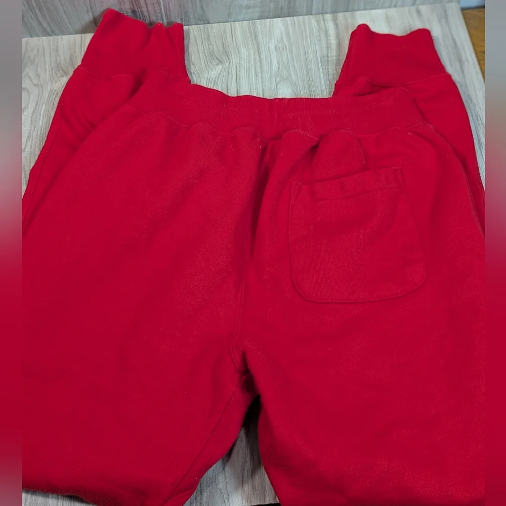 Champion Joggers Mens Size Medium Red Reverse Weave Sweatpants - Picture 6 of 8